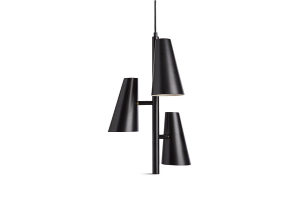 Cono Kroonluchter Hanglamp 3 kappen Cono Pendant light Design Benny Frandsen voor Woud