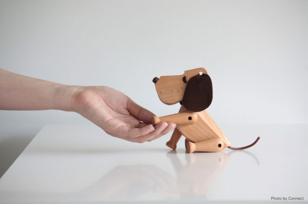 Houten Hond Oscar Bobby en Rufus design Hans Bolling voor Architectmade