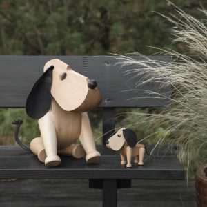 Houten Hond Oscar Bobby en Rufus design Hans Bolling voor Architectmade