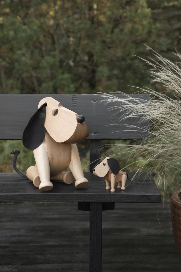 Houten Hond Oscar Bobby en Rufus design Hans Bolling voor Architectmade