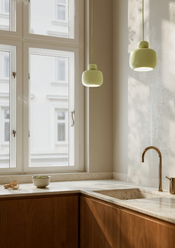 Stone hanglamp Matcha green design Philip Bro voor Woud